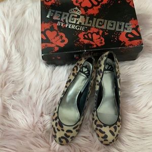 Fergalicious animal print shoes